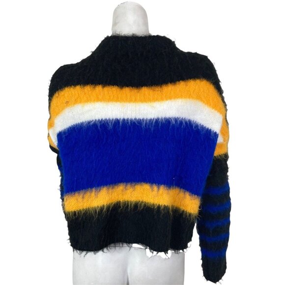 Abound Sweater Shag Pullover Cropped Multicolored Womens Size XS Stripes - Picture 8 of 8